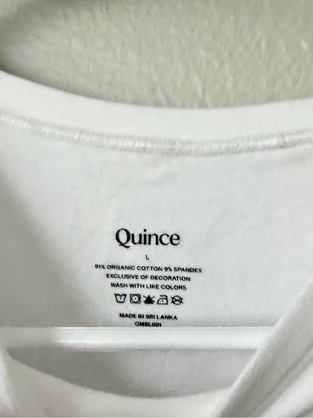 Quince Stretch Cotton Jersey Fitted Long Sleeve Bodysuit L Layering Capsule - Picture 3 of 4
